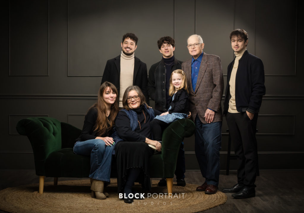 Heirloom family portrait photographed in Oakdale by photographer Block Portrait Studios