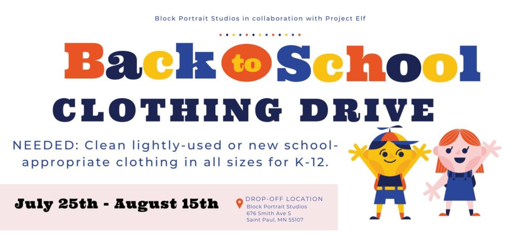 drop off location accepting clothing donations for back to school