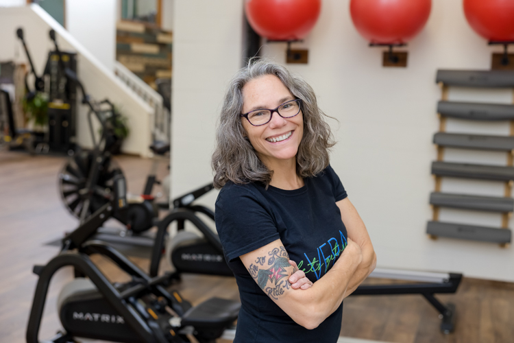 Female personal trainer at studio in St. Paul by Twin Cities photographer Block Portrait Studios